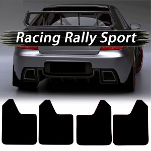 Set 4 Aparatori Noroi SPORT din cauciuc pentru autoturisme, universale,  model Blank, dimensiune 30 x 23cm