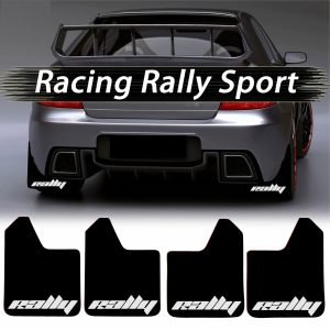 Set 4 Aparatori Noroi SPORT din cauciuc pentru autoturisme, universale,  model Rally, dimensiune 30 x 23cm